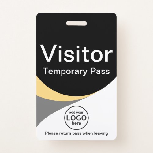 Corporate Visitor Pass ID with custom badge