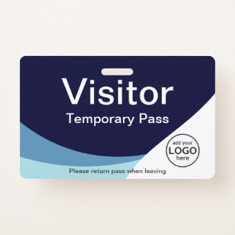 Corporate Visitor Pass ID with custom badge | Zazzle