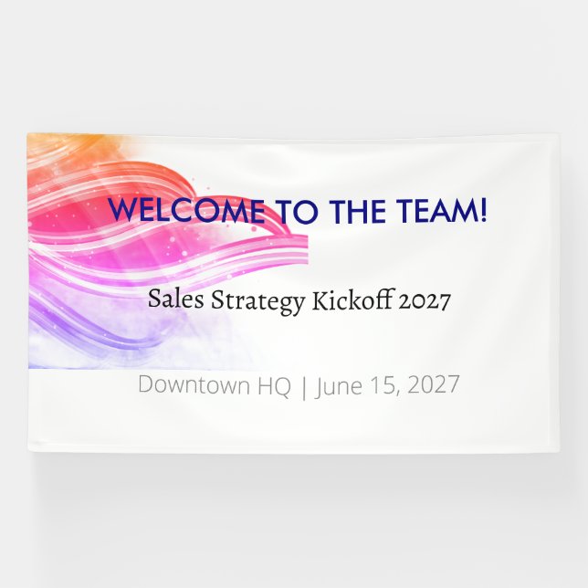 Corporate Welcome Banner | Team Kickoff Event (Horizontal)