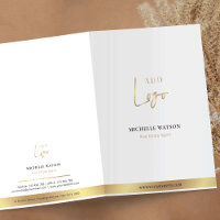 Corporate White & Gold Logo Business Promotional