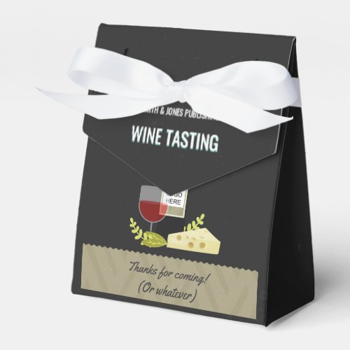 Corporate Wine Tasting Wine and Cheese add logo Favor Boxes