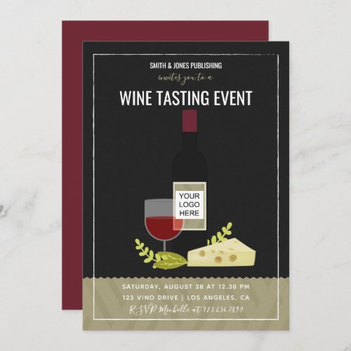 Corporate Wine Tasting Wine and Cheese invitation