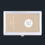 Corporate with logo and business info business card case<br><div class="desc">Make this Corporate design with logo and business info your own. A template in a modern minimalist style which can be easily updated with your company logo and company slogan or info. If you need any help personalizing this product, please contact me using the message button and I'll be happy...</div>