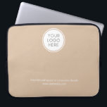 Corporate with logo and business info laptop sleeve<br><div class="desc">Make this Corporate design with logo and business info your own. A template in a modern minimalist style which can be easily updated with your company logo and company slogan or info. If you need any help personalizing this product, please contact me using the message button and I'll be happy...</div>