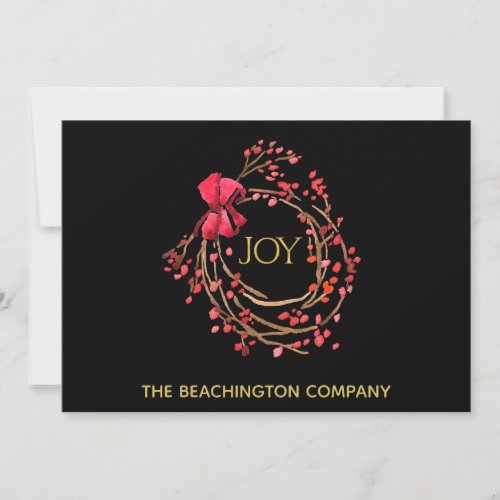 *~* Corporate Wreath JOY Business  Holiday Card