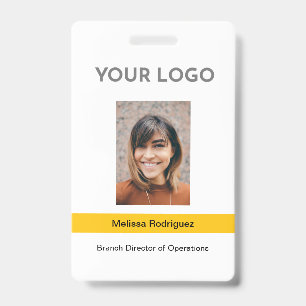 Corporate Yellow Employee Photo ID Badge