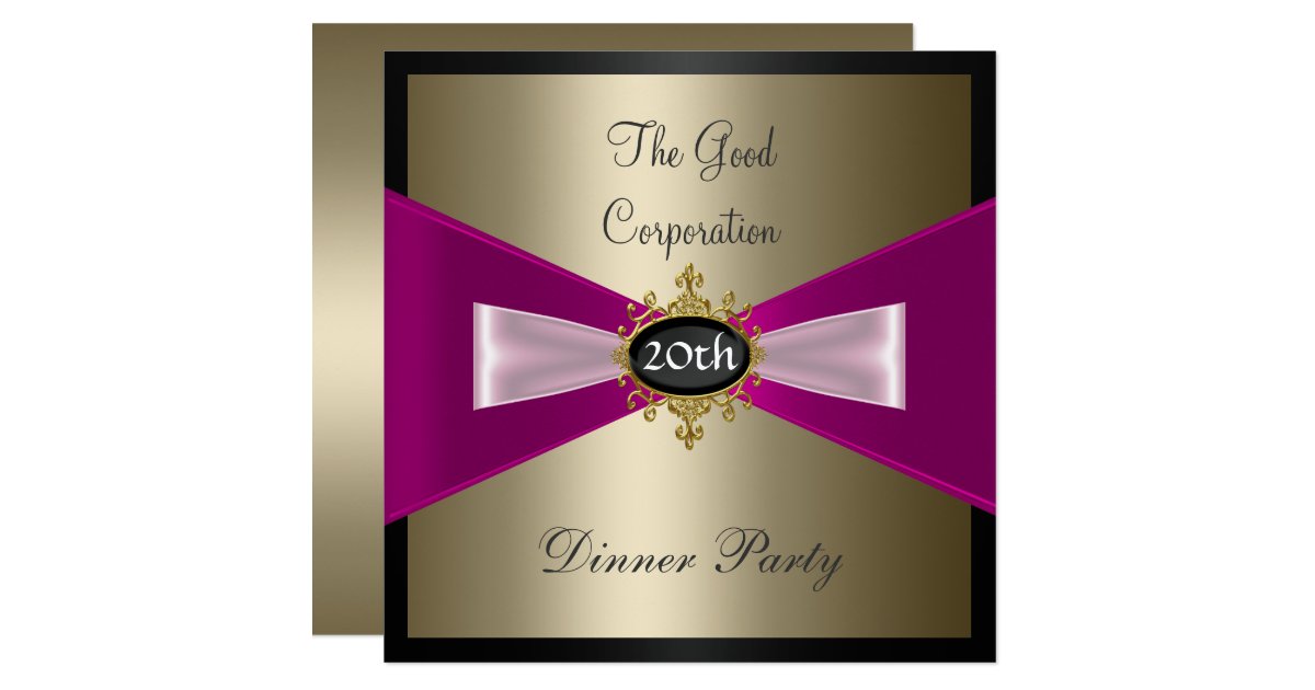 Corporation Annual Dinner Party Invitation | Zazzle