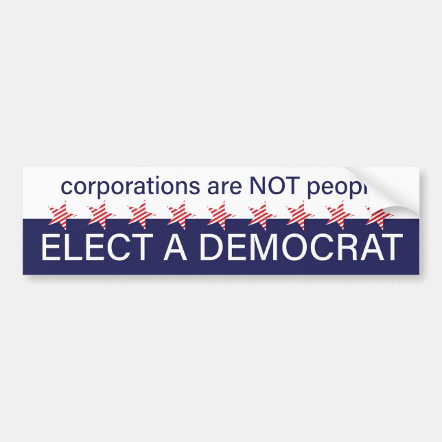 corporations are NOT people Bumper Sticker (Front)