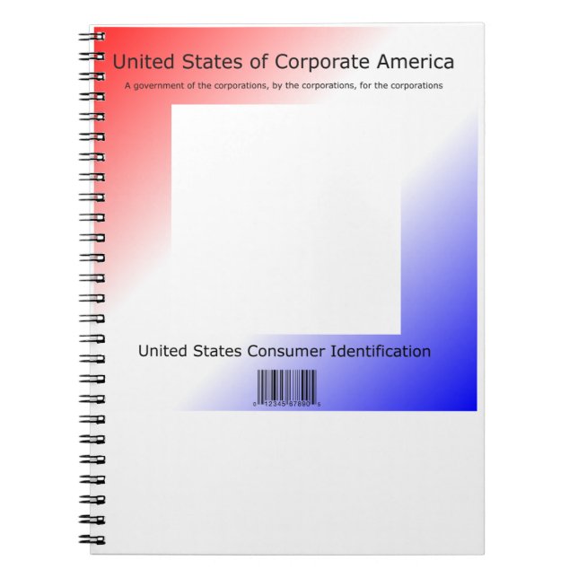 Corporations Taking Control by Kenneth Yoncich Notebook (Front)