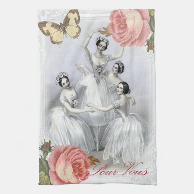 Corps de ballet kitchen towel (Vertical)