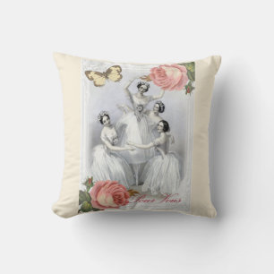 Corps de ballet throw pillow
