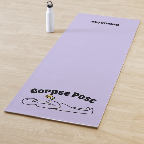 Corpse Pose Purple Yoga Mat