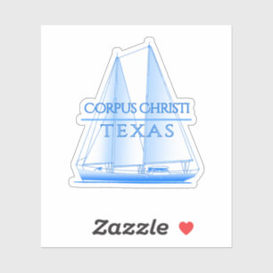 Corpus Christi Coastal Nautical Sailing Sailor Sticker