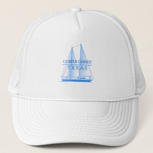 Corpus Christi Coastal Nautical Sailing Sailor Trucker Hat