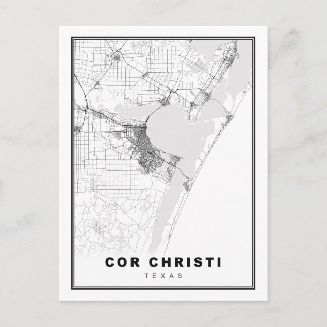 Corpus Christi Map Postcard (Front)