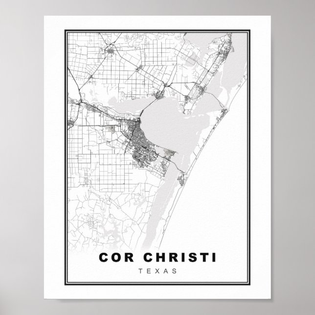 Corpus Christi Map Poster (Front)