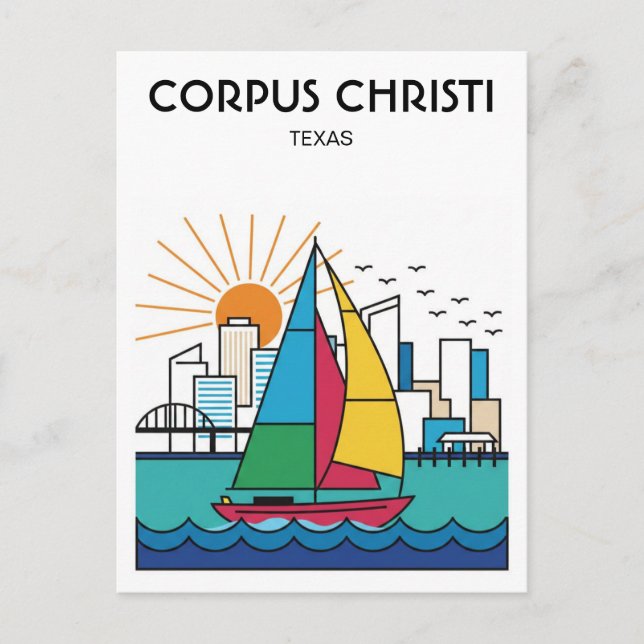 Corpus Christi Texas Postcard (Front)