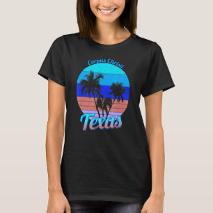 Corpus Christi Texas Retro Tropical Palm Trees Vac T-Shirt