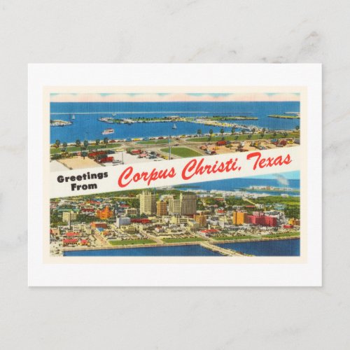 Corpus Christi Texas TX Vintage Travel Postcard