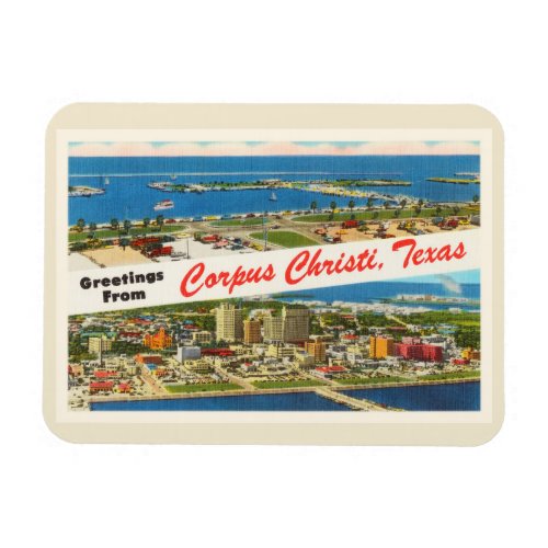 Corpus Christi Texas TX Vintage Travel Souvenir Magnet