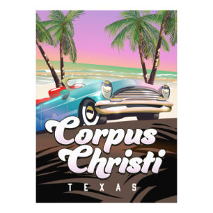 Corpus Christi Texas vacation poster