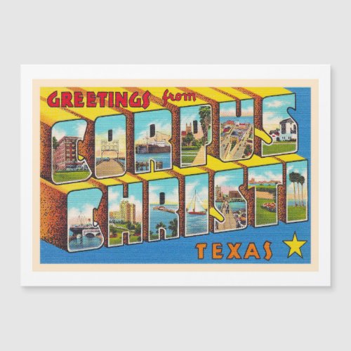 Corpus Christi Texas Vintage Large Letter Postcard