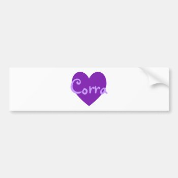 Corra In Purple Bumper Sticker by purplestuff at Zazzle