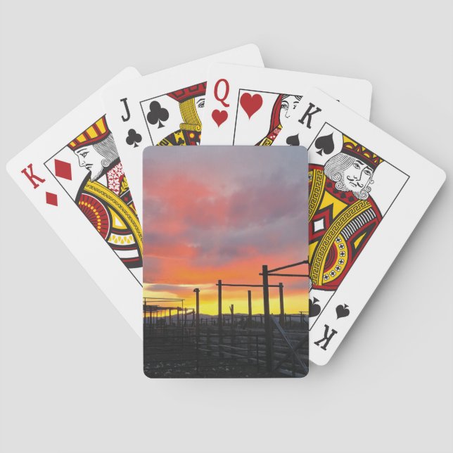 Corral at Sunset Playing Cards (Back)
