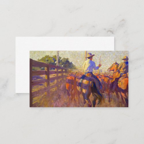 Corral Dust 1915 by Maynard Dixon Business Card