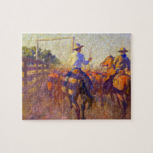 Corral Dust by Maynard Dixon Jigsaw Puzzle