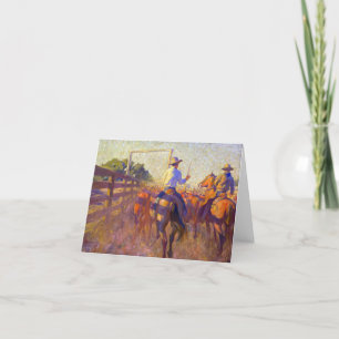 Corral Dust by Maynard Dixon Letterpress Thank You Card