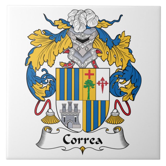 Correa Family Crest Ceramic Tile (Front)