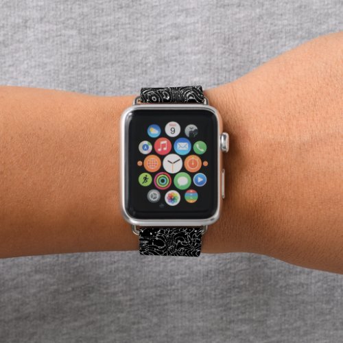 Correa para Apple Watch abstracto monocromo Apple Watch Band