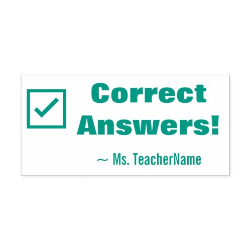 Correct Answers Feedback Rubber Stamp