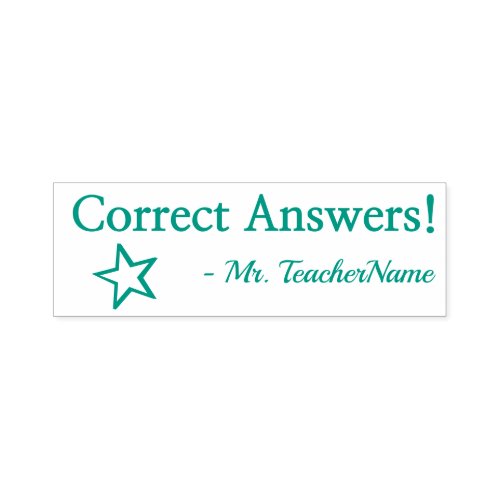 Correct Answers Grading Rubber Stamp