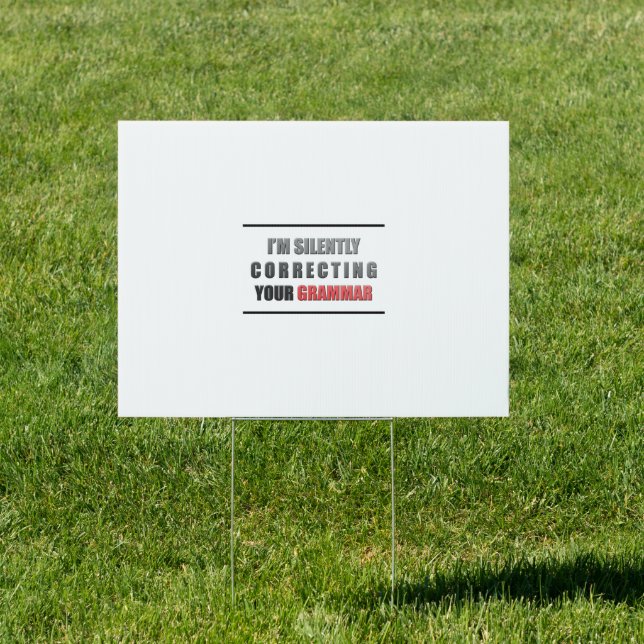 Correct Grammar Sign (Insitu)