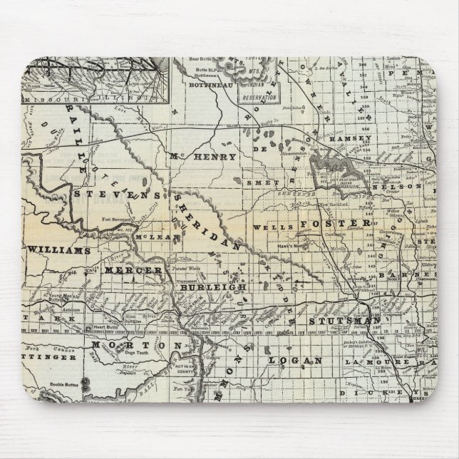 Correct map of Dakota Mouse Pad (Front)