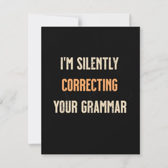 Correcting Grammar Note Card (Front)