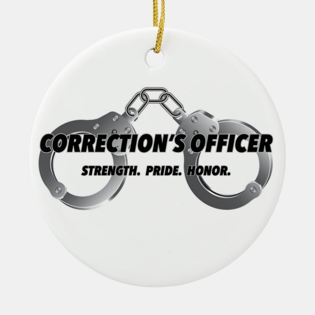 Correction’s Officer Ceramic Ornament (Front)