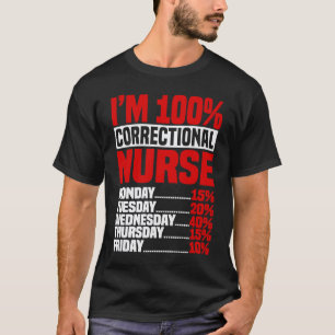 Correctional Nurse 100 RN Correction Forensic Nurs T-Shirt