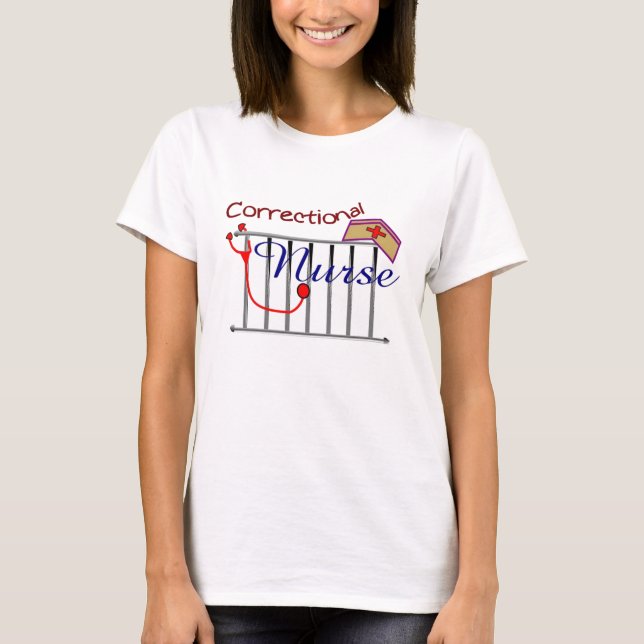 Correctional Nurse CAP STETHO T-Shirt (Front)