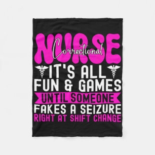 Correctional Nurse Correctional Care Jail Nurse Fleece Blanket