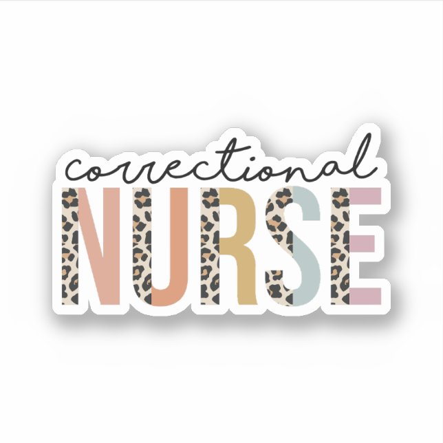 Correctional Nurse, Correctional Nursing Sticker (Front)
