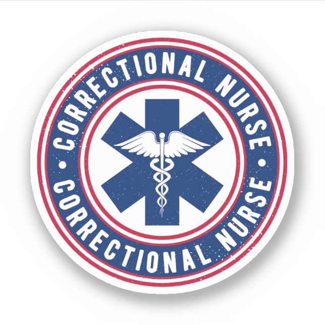 Correctional Nurse, Correctional Nursing Sticker (Front)