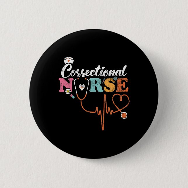 Correctional Nurse Corrections Nursing Department  Button (Front)