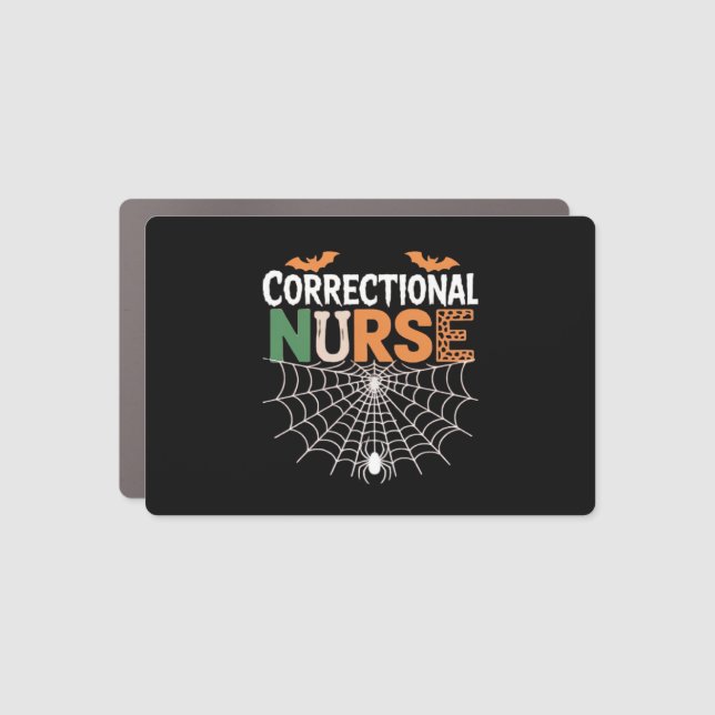 Correctional Nurse Halloween Pumpkin Classic T-Shi Car Magnet (Front)