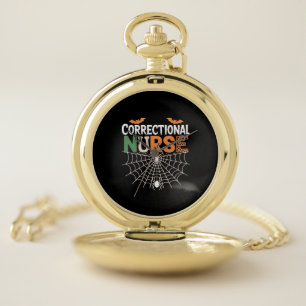 Correctional Nurse Halloween Pumpkin Classic T-Shi Pocket Watch