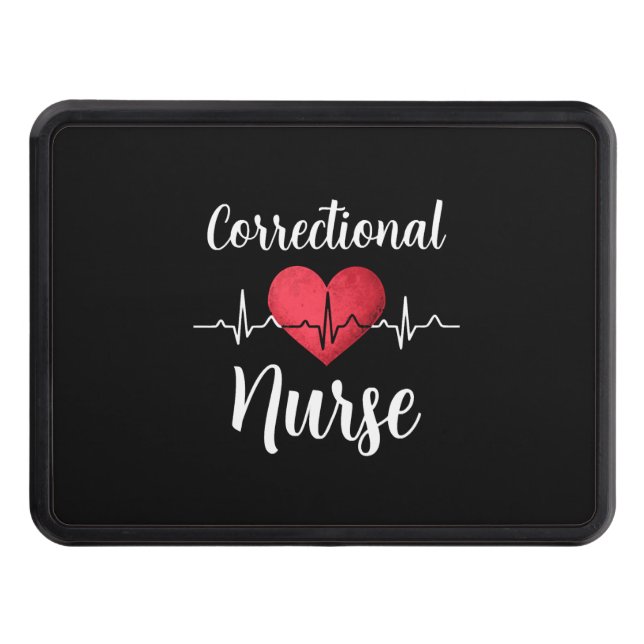 Correctional Nurse Heartbeat Nursing RN Hitch Cover (Front)