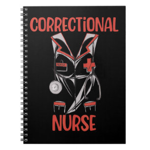 Correctional Nurse Nursing Costume Notebook