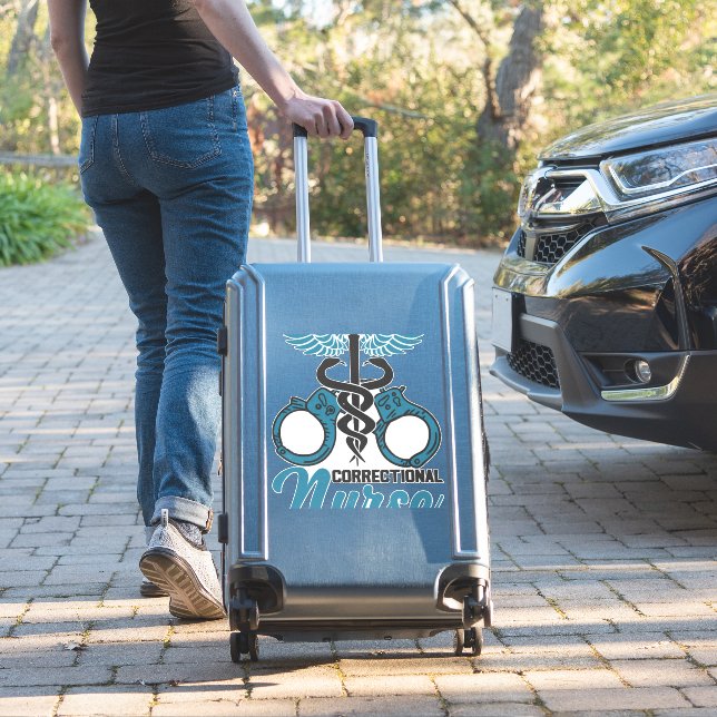 Correctional Nurse Nursing Prison Faciliity Sticker (Suitcase Insitu)